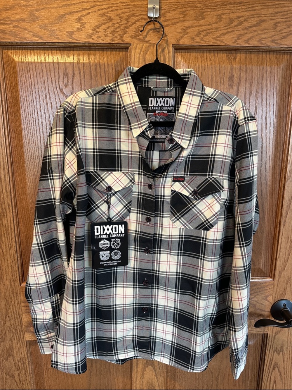 DIXXON Cro-Mags Alpha Omega Black & Beige Flannel Button-Down Shirt size 2X